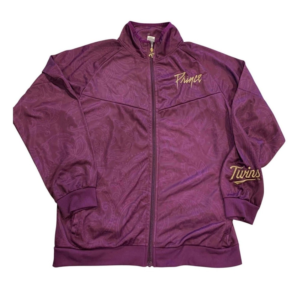 Prince Track Jacket Mens Small Purple Paisley Minnesota Twins Love Symbol Music